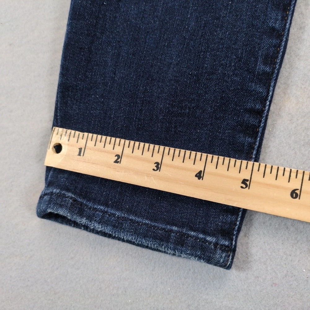 Good American Good Legs Crop Jeans Womens 8 29x27 Distressed Dark Wash Stretch - Picture 8 of 10